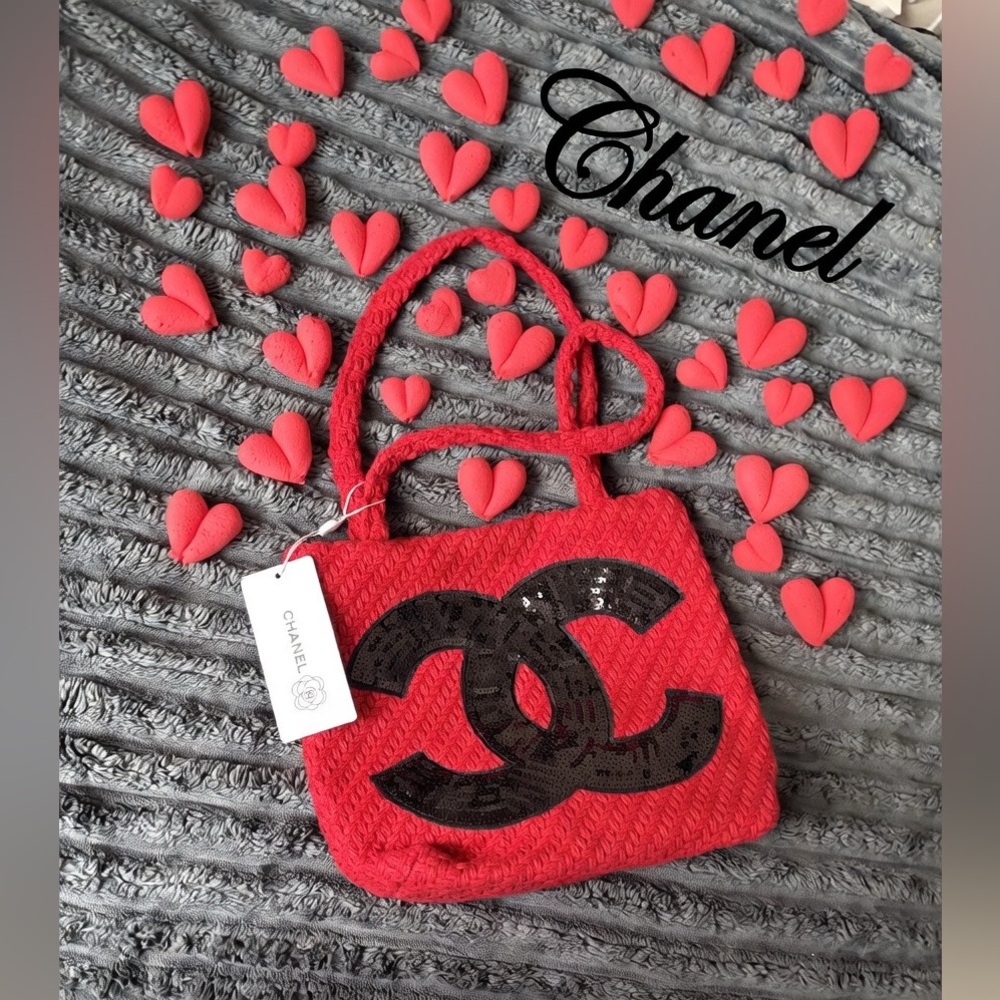 Chanel Beaute VIP makeup Red Tote  Bag